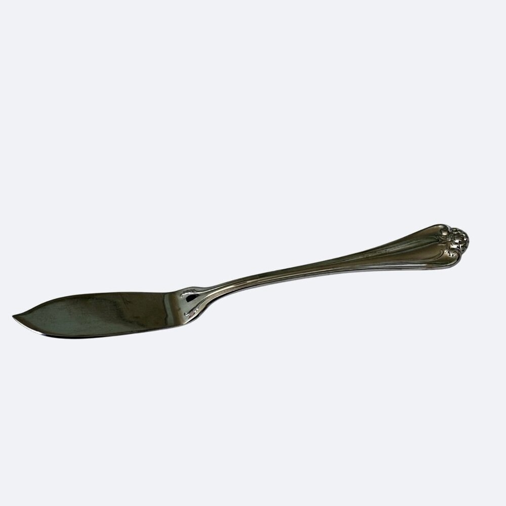 Reed & Barton Roseland Butter Knife Spreader Stainless Steel Rose Flower Korea 7